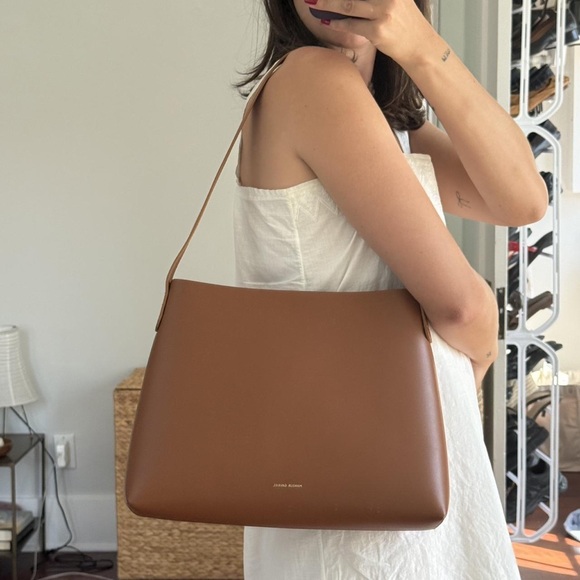 Mansur Gavriel Tan Leather Shoulder Bag - Picture 2 of 3